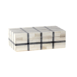 Black and White Checkered Box - Small