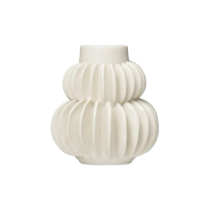 Pleated Stoneware Vase