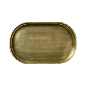 Antique Gold Fluted Tray