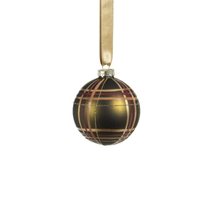 Plaid Glass Ornament