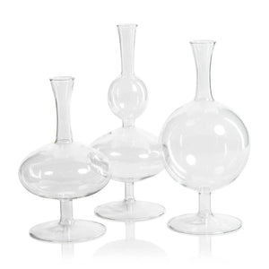 Lily Glass Footed Vase